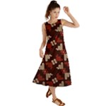 Oriental Dragon Motif Pattern Summer Maxi Dress