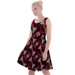 Oriental Dragon Motif Pattern Knee Length Skater Dress