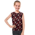 Oriental Dragon Motif Pattern Kids  Mesh Tank Top