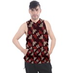 Oriental Dragon Motif Pattern Men s Sleeveless Hoodie