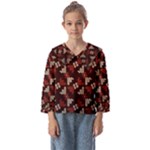 Oriental Dragon Motif Pattern Kids  Sailor Shirt