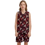 Oriental Dragon Motif Pattern Kids  Basketball Mesh Set