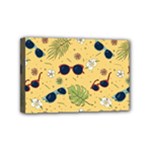 Seamless Pattern Of Sunglasses Tropical Leaves And Flowers Mini Canvas 6  x 4  (Stretched)