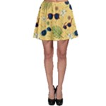 Seamless Pattern Of Sunglasses Tropical Leaves And Flowers Skater Skirt