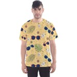 Seamless Pattern Of Sunglasses Tropical Leaves And Flowers Men s Sport Mesh T-Shirt