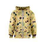 Seamless Pattern Of Sunglasses Tropical Leaves And Flowers Kids  Zipper Hoodie