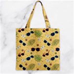 Seamless Pattern Of Sunglasses Tropical Leaves And Flowers Zipper Grocery Tote Bag