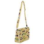 Seamless Pattern Of Sunglasses Tropical Leaves And Flowers Shoulder Bag with Back Zipper