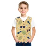 Seamless Pattern Of Sunglasses Tropical Leaves And Flowers Kids  Basketball Tank Top