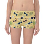 Seamless Pattern Of Sunglasses Tropical Leaves And Flowers Boyleg Bikini Bottoms
