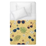 Seamless Pattern Of Sunglasses Tropical Leaves And Flowers Duvet Cover (Single Size)