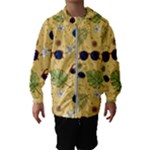 Seamless Pattern Of Sunglasses Tropical Leaves And Flowers Kids  Hooded Windbreaker