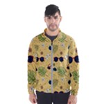 Seamless Pattern Of Sunglasses Tropical Leaves And Flowers Men s Windbreaker