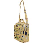 Seamless Pattern Of Sunglasses Tropical Leaves And Flowers Crossbody Day Bag