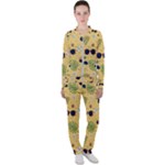 Seamless Pattern Of Sunglasses Tropical Leaves And Flowers Casual Jacket and Pants Set