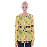 Seamless Pattern Of Sunglasses Tropical Leaves And Flowers Womens Long Sleeve Shirt