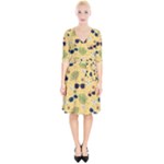 Seamless Pattern Of Sunglasses Tropical Leaves And Flowers Wrap Up Cocktail Dress