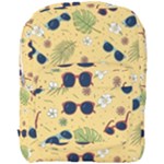 Seamless Pattern Of Sunglasses Tropical Leaves And Flowers Full Print Backpack