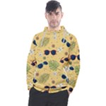 Seamless Pattern Of Sunglasses Tropical Leaves And Flowers Men s Pullover Hoodie