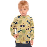 Seamless Pattern Of Sunglasses Tropical Leaves And Flowers Kids  Hooded Pullover