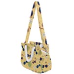 Seamless Pattern Of Sunglasses Tropical Leaves And Flowers Rope Handles Shoulder Strap Bag