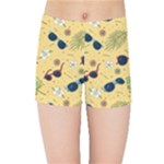 Seamless Pattern Of Sunglasses Tropical Leaves And Flowers Kids  Sports Shorts