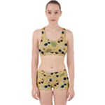 Seamless Pattern Of Sunglasses Tropical Leaves And Flowers Work It Out Gym Set