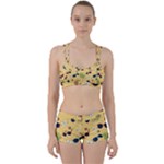 Seamless Pattern Of Sunglasses Tropical Leaves And Flowers Perfect Fit Gym Set