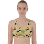 Seamless Pattern Of Sunglasses Tropical Leaves And Flowers Back Weave Sports Bra