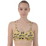 Seamless Pattern Of Sunglasses Tropical Leaves And Flowers Line Them Up Sports Bra