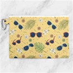 Seamless Pattern Of Sunglasses Tropical Leaves And Flowers Canvas Cosmetic Bag (XL)