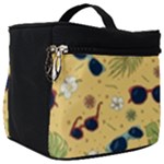 Seamless Pattern Of Sunglasses Tropical Leaves And Flowers Make Up Travel Bag (Big)