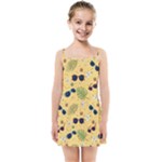 Seamless Pattern Of Sunglasses Tropical Leaves And Flowers Kids  Summer Sun Dress