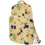 Seamless Pattern Of Sunglasses Tropical Leaves And Flowers Double Compartment Backpack