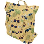 Seamless Pattern Of Sunglasses Tropical Leaves And Flowers Buckle Up Backpack