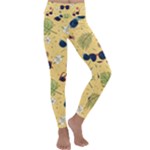 Seamless Pattern Of Sunglasses Tropical Leaves And Flowers Kids  Lightweight Velour Classic Yoga Leggings