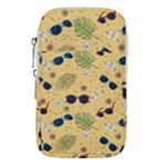 Seamless Pattern Of Sunglasses Tropical Leaves And Flowers Waist Pouch (Small)