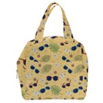 Seamless Pattern Of Sunglasses Tropical Leaves And Flowers Boxy Hand Bag