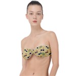 Seamless Pattern Of Sunglasses Tropical Leaves And Flowers Classic Bandeau Bikini Top 