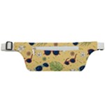 Seamless Pattern Of Sunglasses Tropical Leaves And Flowers Active Waist Bag