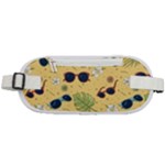 Seamless Pattern Of Sunglasses Tropical Leaves And Flowers Rounded Waist Pouch