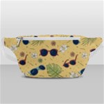 Seamless Pattern Of Sunglasses Tropical Leaves And Flowers Waist Bag 