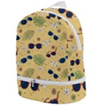 Seamless Pattern Of Sunglasses Tropical Leaves And Flowers Zip Bottom Backpack