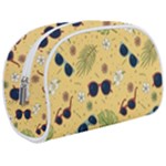 Seamless Pattern Of Sunglasses Tropical Leaves And Flowers Make Up Case (Medium)