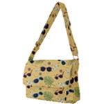 Seamless Pattern Of Sunglasses Tropical Leaves And Flowers Full Print Messenger Bag (L)