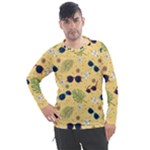 Seamless Pattern Of Sunglasses Tropical Leaves And Flowers Men s Pique Long Sleeve T-Shirt