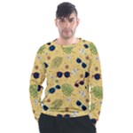 Seamless Pattern Of Sunglasses Tropical Leaves And Flowers Men s Long Sleeve Raglan T-Shirt