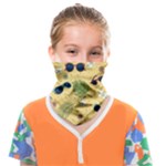 Seamless Pattern Of Sunglasses Tropical Leaves And Flowers Face Covering Bandana (Kids)