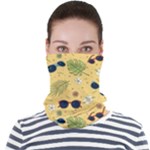 Seamless Pattern Of Sunglasses Tropical Leaves And Flowers Face Seamless Bandana (Adult)