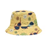 Seamless Pattern Of Sunglasses Tropical Leaves And Flowers Bucket Hat